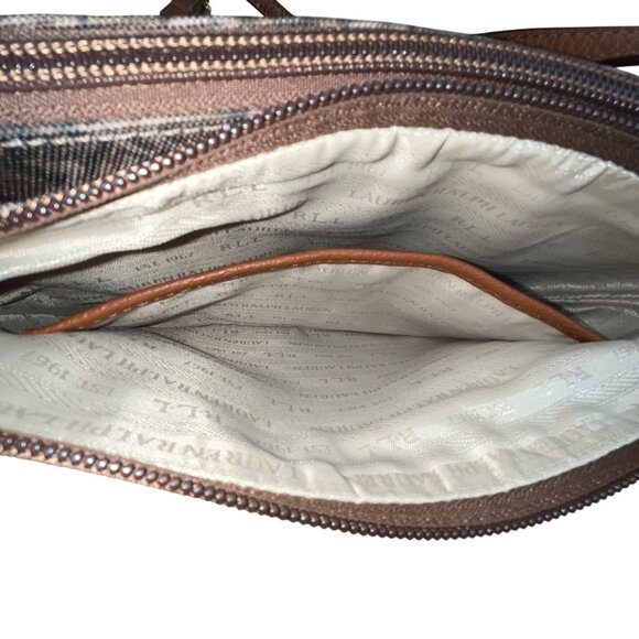 Polo Ralph Lauren Women’s Brown Faux Leather With RLL Monogram Crossbody Bag - Picture 9 of 13